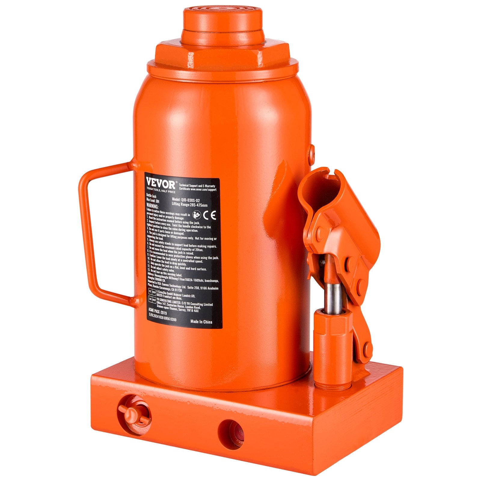 VEVOR 30 Ton, Hydraulic Bottle Jack.