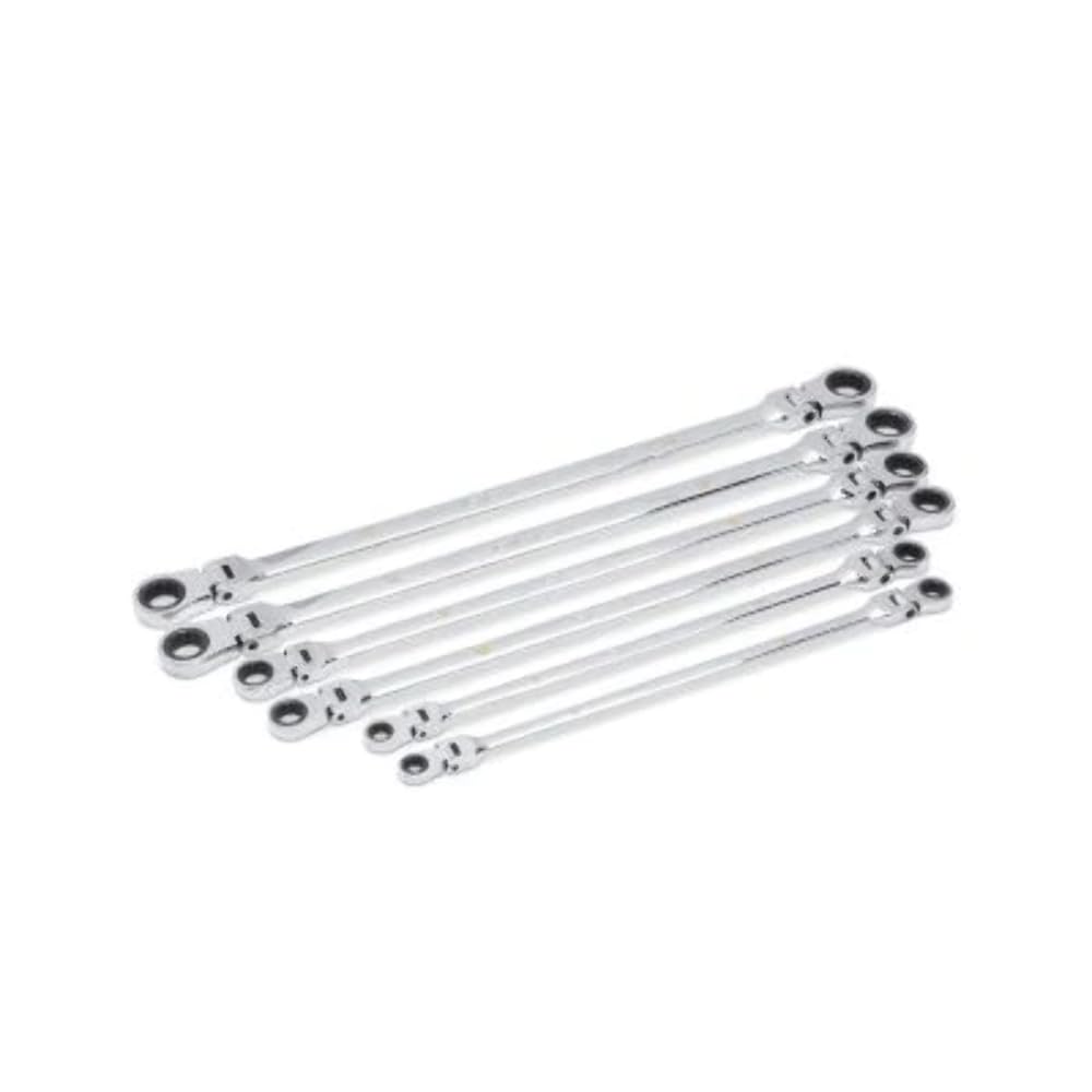 GEARWRENCH 6 Piece 90-Tooth 12 Point Metric GearBox Double Flex Ratcheting Wrench Set | 86830
