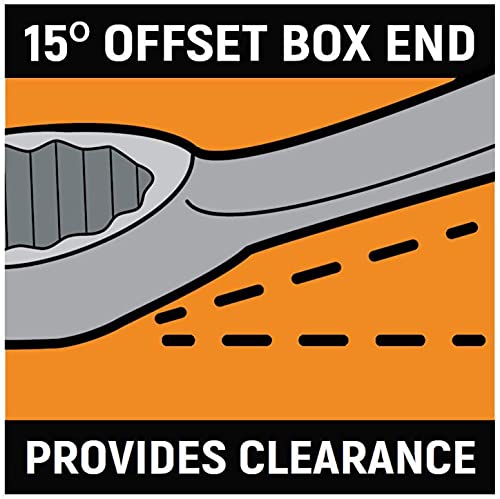 GEARWRENCH 30 Piece 12 Point Long Pattern Combination SAE/Metric Wrench Set with Wrench Racks (1/4-1 in., 8-22 mm) - 81937