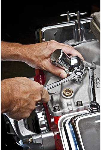 GEARWRENCH 30 Piece 12 Point Ratcheting Combination SAE/Metric (1/4-1 in., 8-24 mm) Wrench Set with Wrench Racks - 86702