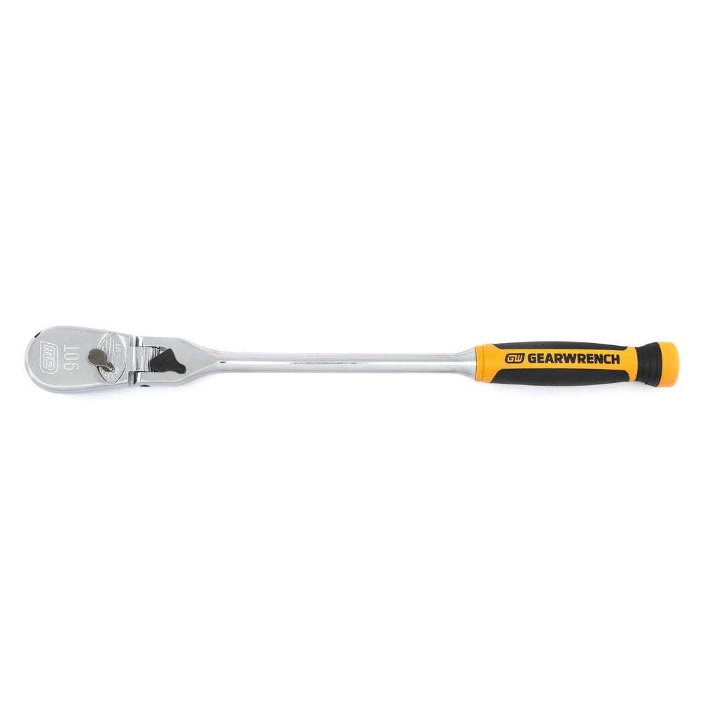 GEARWRENCH 3 Pc. 1/4", 3/8" & 1/2" Drive 90 Tooth Dual Material Locking Flex Head Ratchet Set - 81298T, Multi, One Size