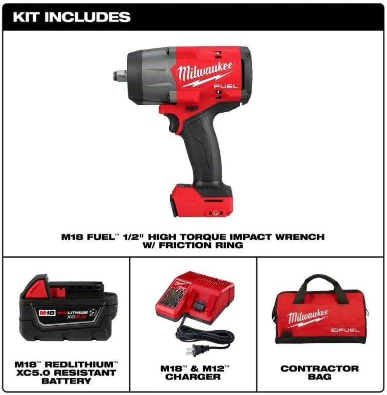 Milwaukee Electric - M18 Fuel 1/2 HIGH Torque Impact Wrench W/FRICTI