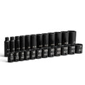 Capri Tools 3/8 in. Drive Shallow, Semi-Deep and Deep Impact Socket Set, Metric, 8 to 22 mm, 45-Piece