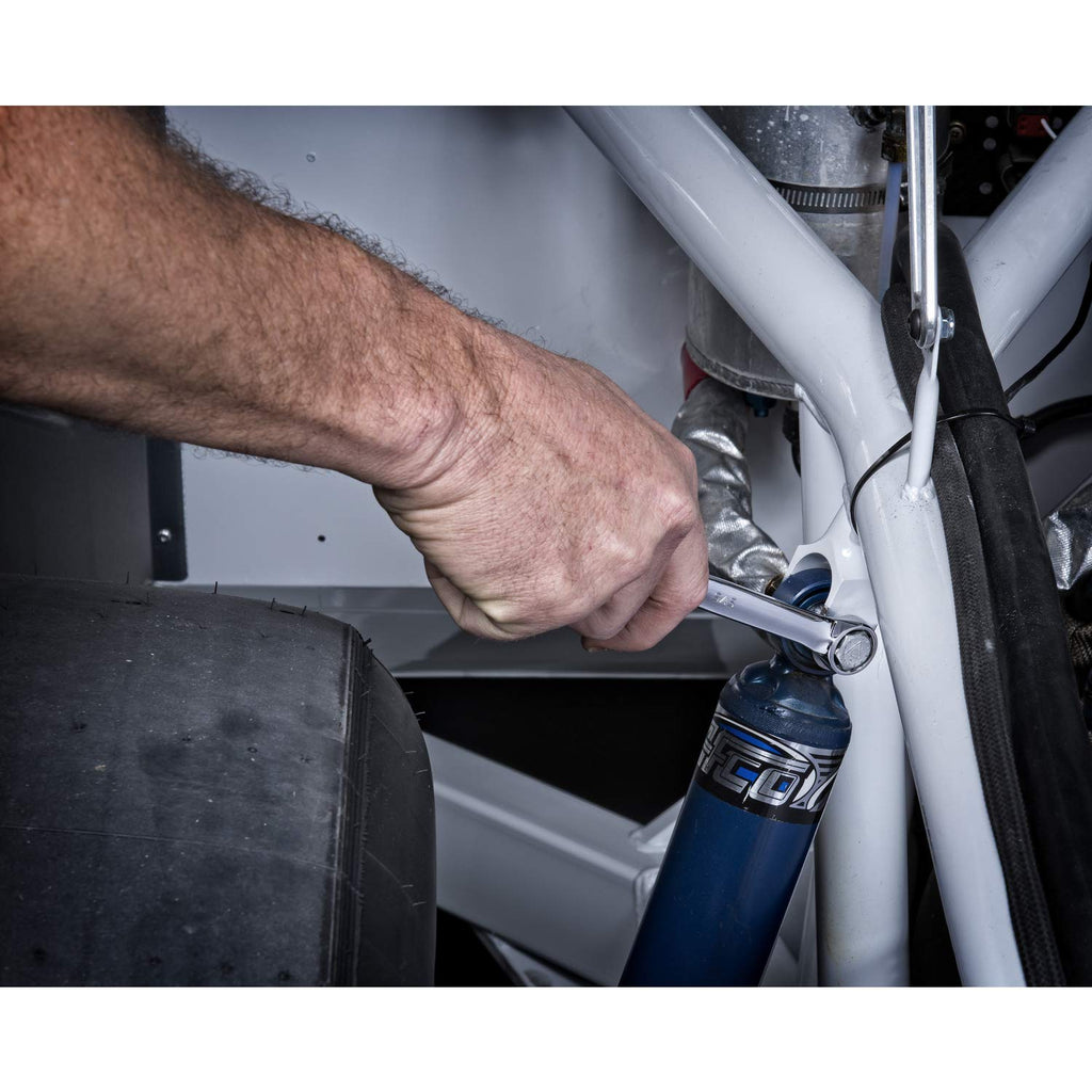 GEARWRENCH 30 Piece 12 Point Long Pattern Combination SAE/Metric Wrench Set with Wrench Racks (1/4-1 in., 8-22 mm) - 81937