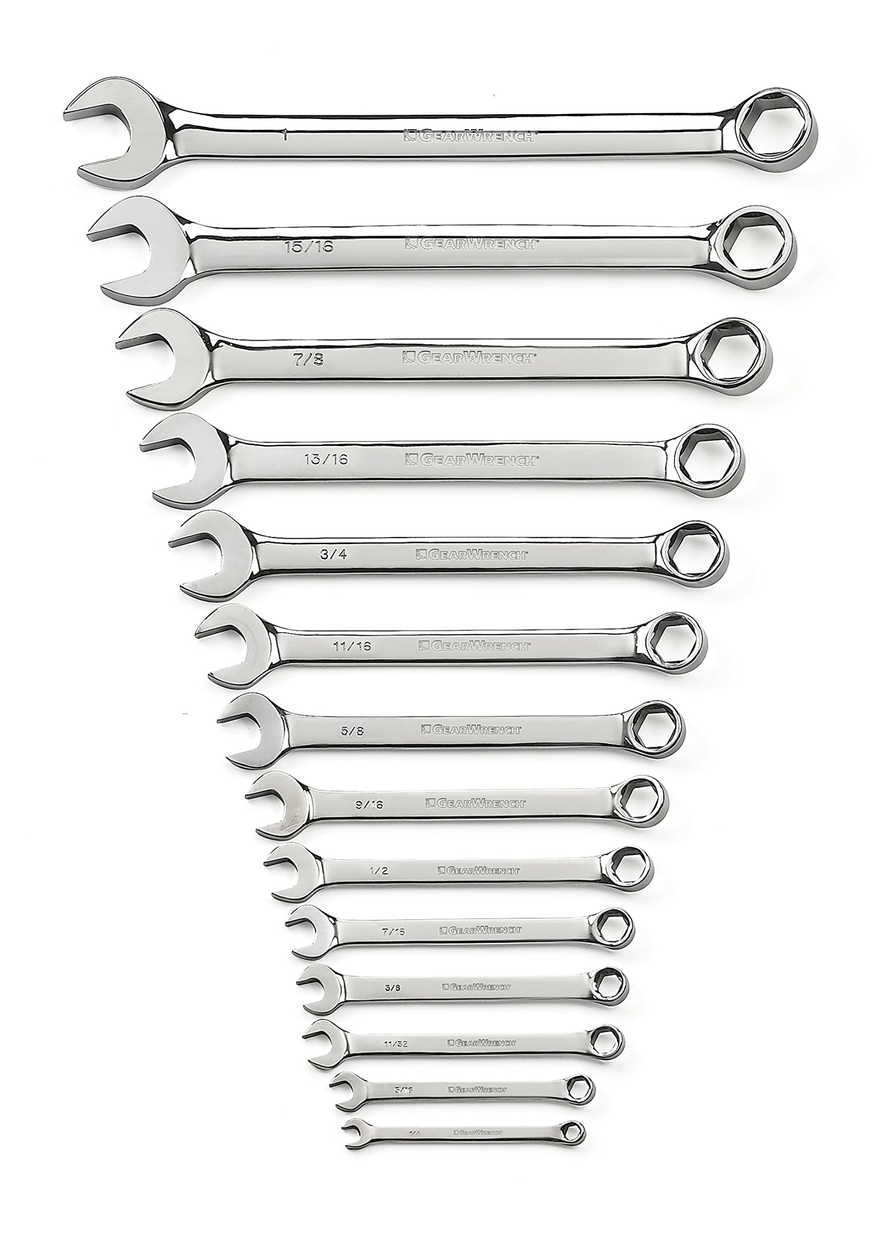 GEARWRENCH 14 Pc. 6 Pt. Combination Wrench Set, SAE - 81924