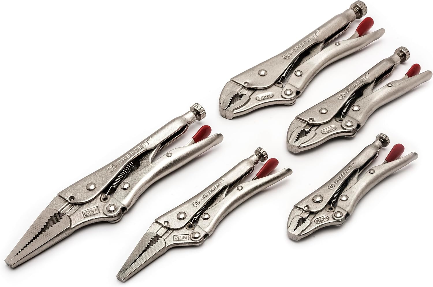 Crescent 5 Piece Curved & Long Nose Locking Plier Set | CLP5SETN-08