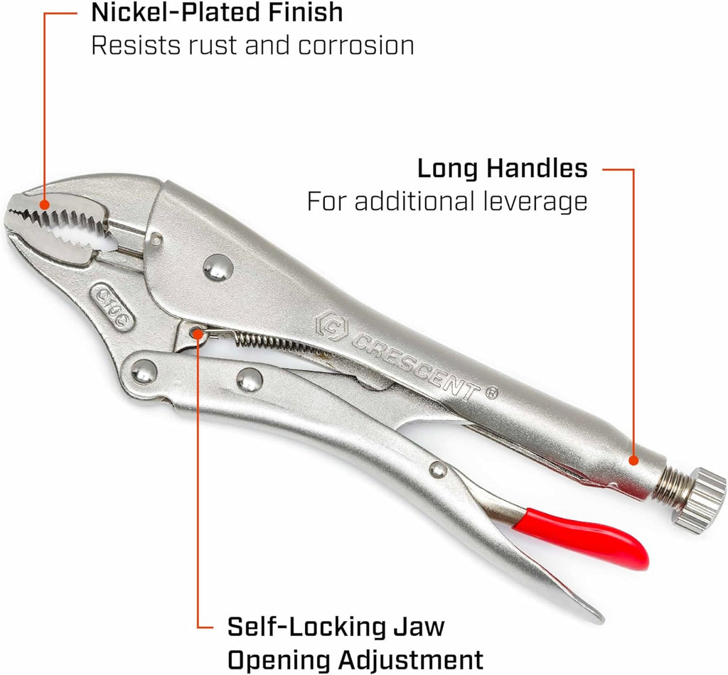 Crescent 5 Piece Curved & Long Nose Locking Plier Set | CLP5SETN-08
