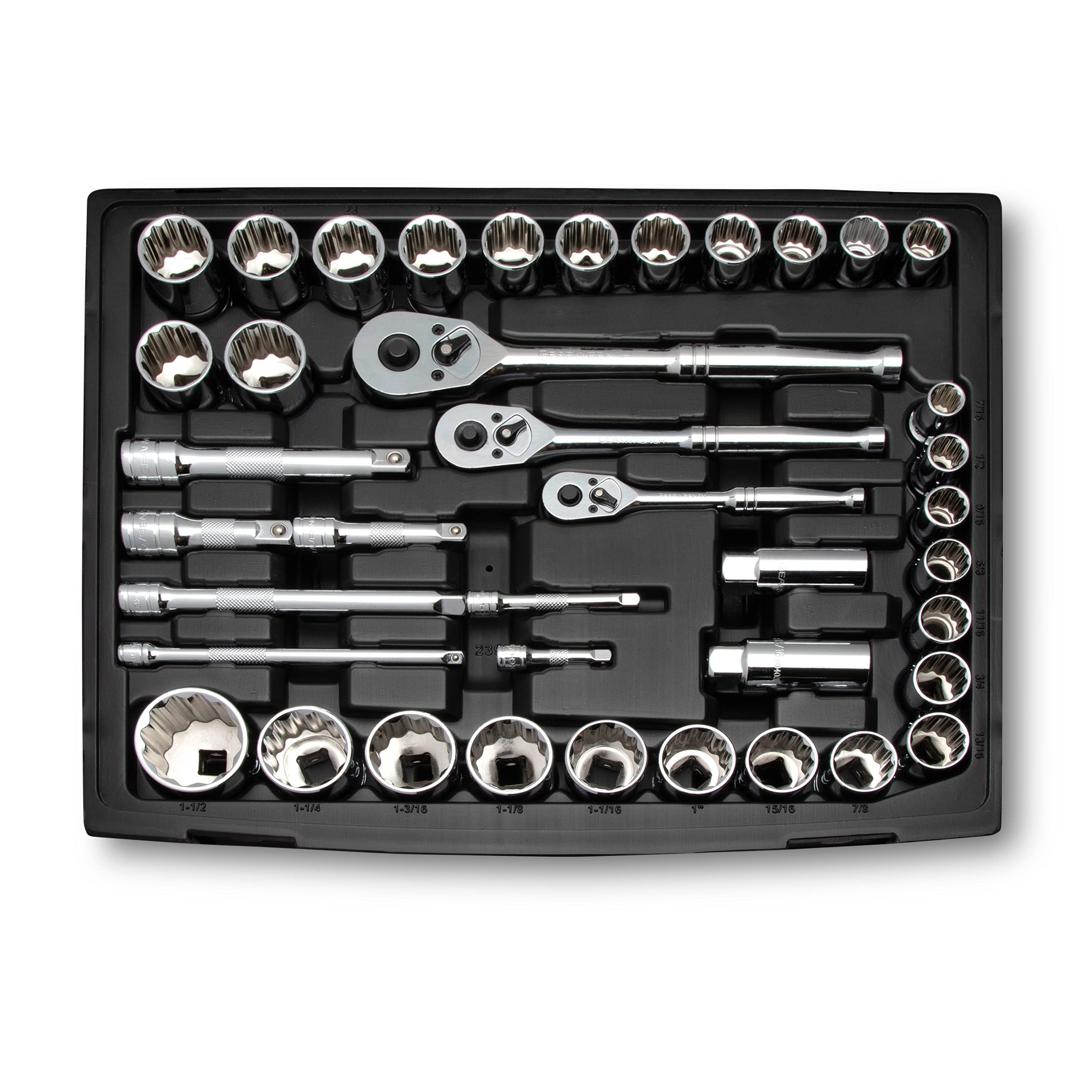 GEARWRENCH 80966 243 Pc. 6 Pt. Mechanics Tool Set In 3 Drawer Storage Box
