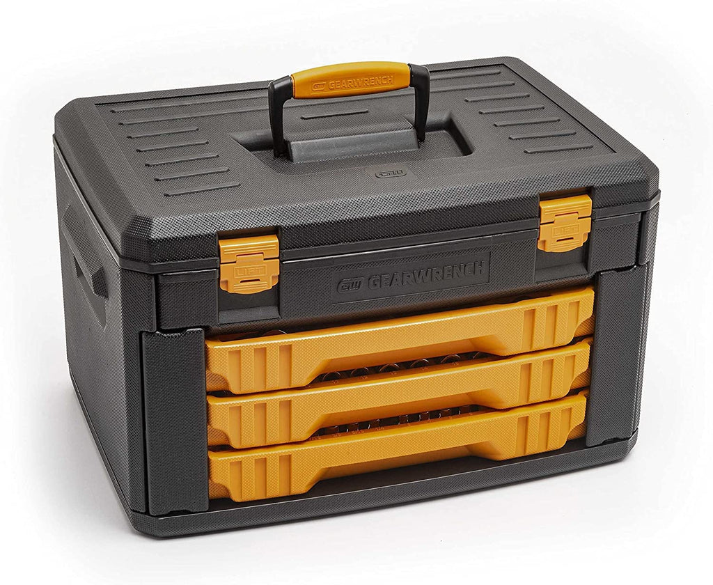 GEARWRENCH 80966 243 Pc. 6 Pt. Mechanics Tool Set In 3 Drawer Storage Box