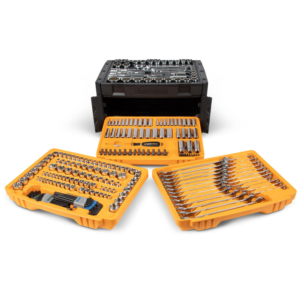 GEARWRENCH 80966 243 Pc. 6 Pt. Mechanics Tool Set In 3 Drawer Storage Box