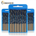 M2 10PC 1-13mm Drill Bits High Strength, Drill Stainless Steel And Other Metals