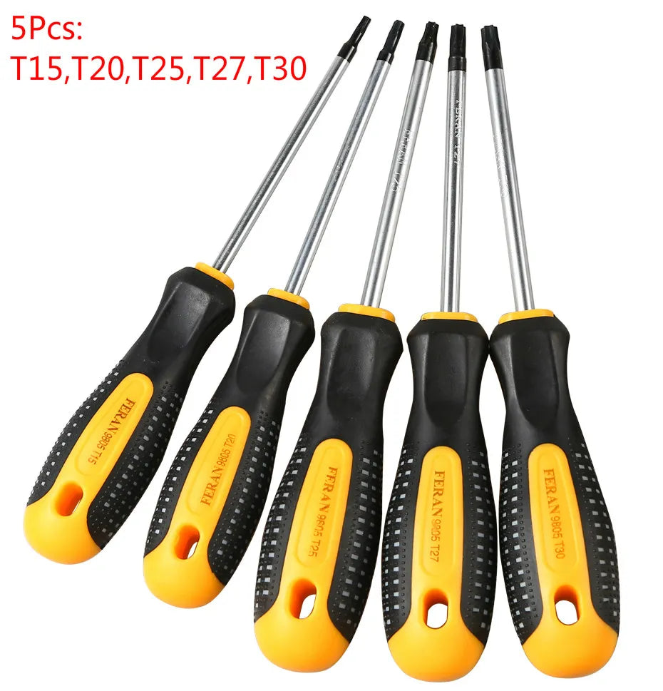 Torx Screwdriver Set T5–T30 Magnetic CR-V Steel Precision Repair Tool Kit 5,6 & 11pc Set