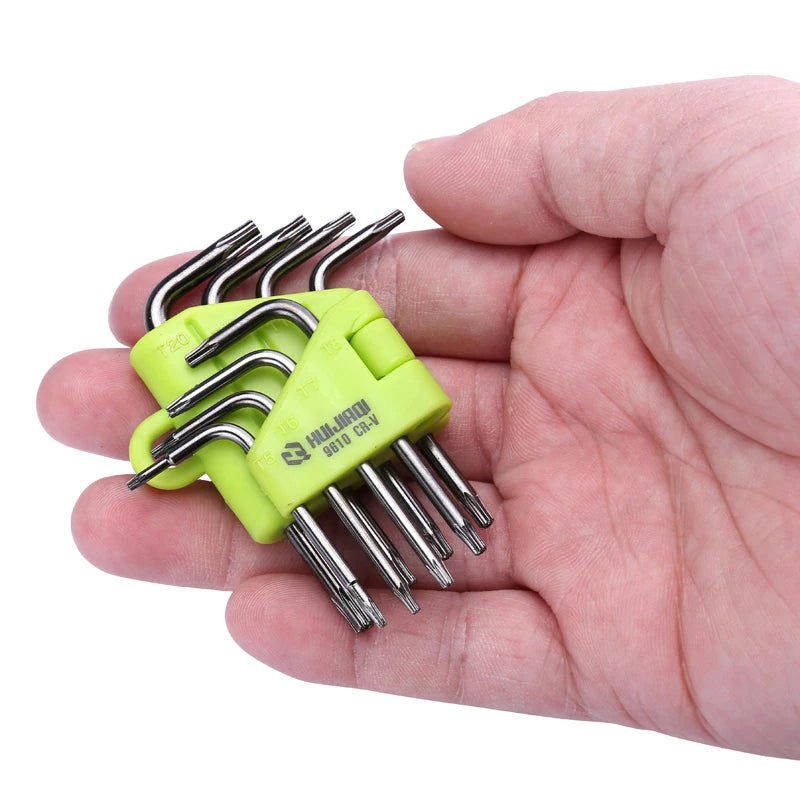 8-Piece Star Torx Wrench Set – T5–T20 Box End Spanner Professional Hand Tool Kit