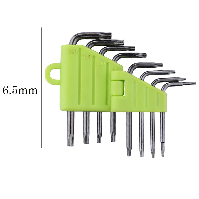 8-Piece Star Torx Wrench Set – T5–T20 Box End Spanner Professional Hand Tool Kit
