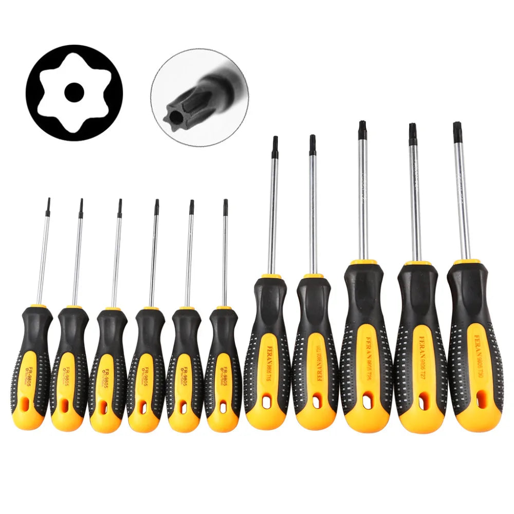 Torx Screwdriver Set T5–T30 Magnetic CR-V Steel Precision Repair Tool Kit 5,6 & 11pc Set