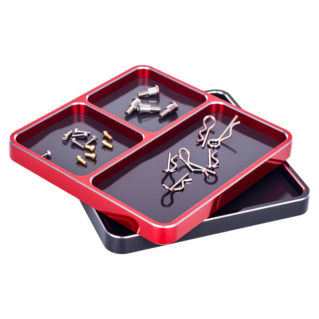 Magnetic Aluminium Screw Tray, 98*98mm.