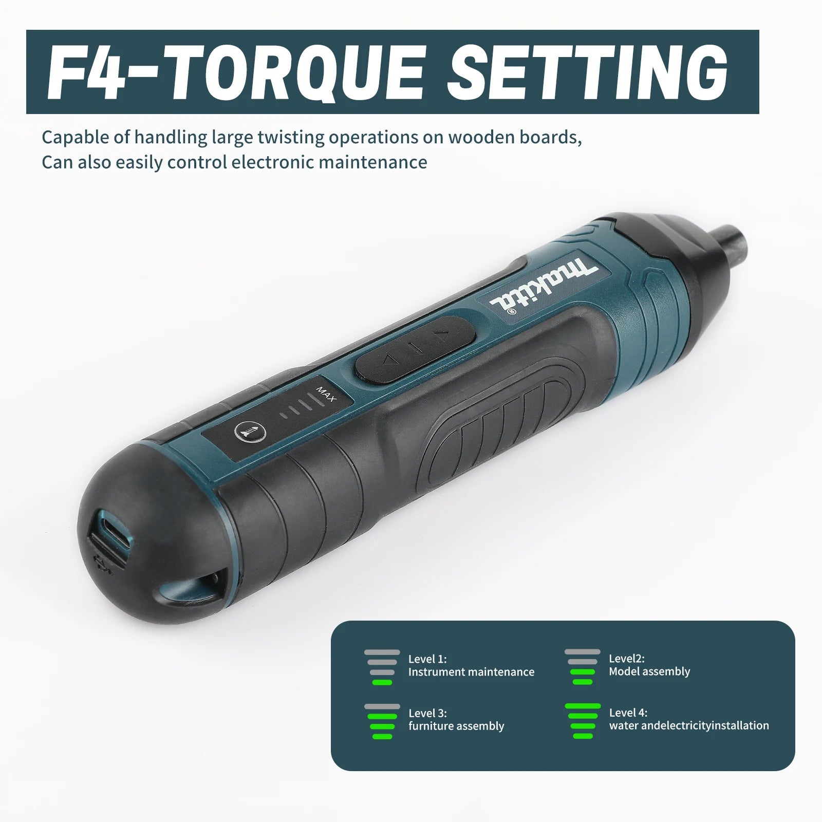 Makita Cordless Electric Screwdriver | 3.6V 5N.m Torque | 1/4" Chuck | 1300mAh Li - ion Battery