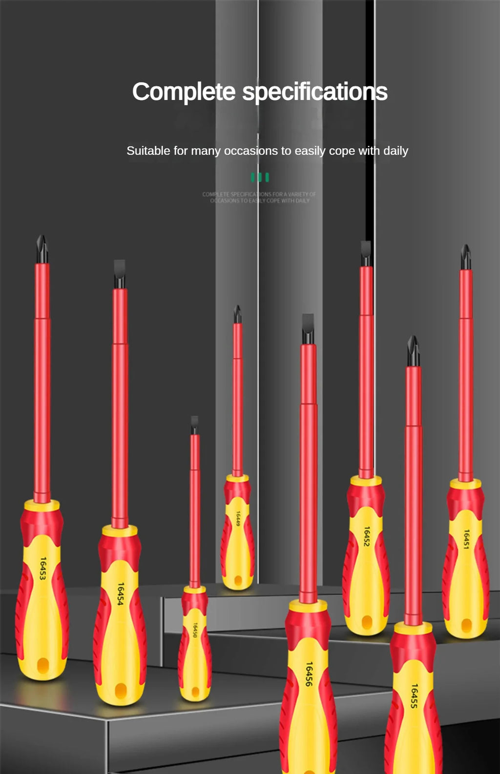 AXE SHAN Insulated Screwdrivers – CR-V Slotted & Phillips Magnetic Drivers for Electrical & Professional Use