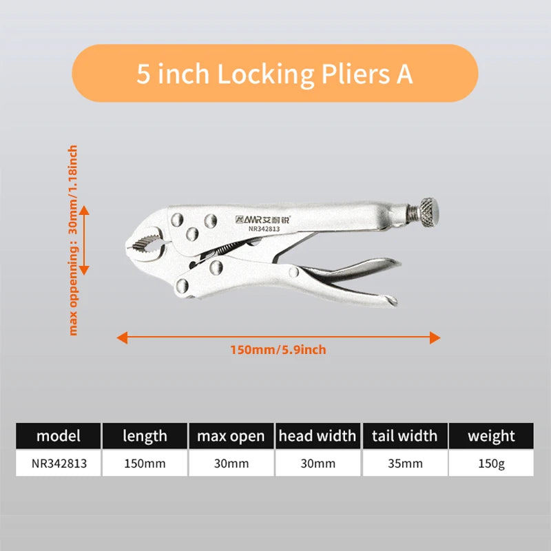Heavy Duty Locking Pliers – Multifunctional Alloy Steel Grip Tool with Adjustable Jaw for Electrical & Workshop Use