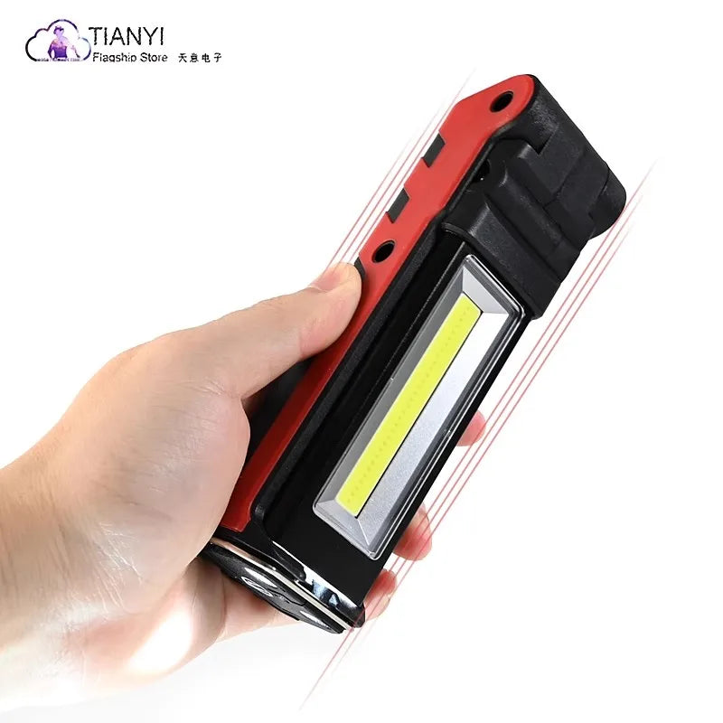 Rechargeable COB LED Work Light Magnetic Base 3800 Lumens Portable Mechanic Inspection Lamp