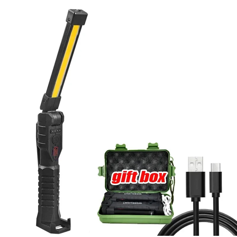 1000 Lumen Folding LED Flashlight, Magnetic & rechargeable Usb C