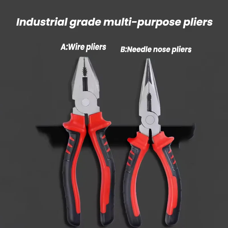 6"/8" Industrial Wire Pliers – Labor-Saving Multifunctional Long Nose Hand Tool for Cutting, Gripping & DIY