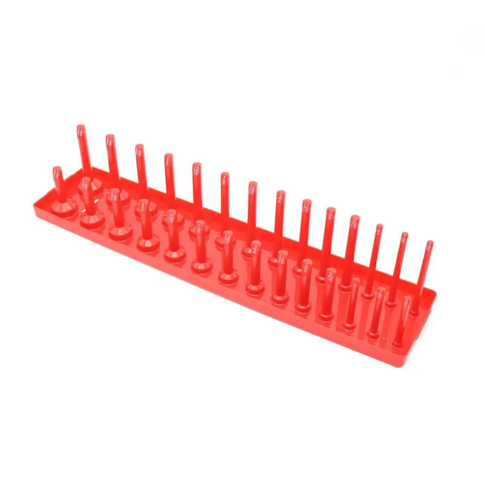 3 Pcs/1/4'' 3/8'' 1/2'' Socket Organizer Sleeve Holder Garage Storage Tool Metric SAE Plastic Home Tool Rack Tray Organizer