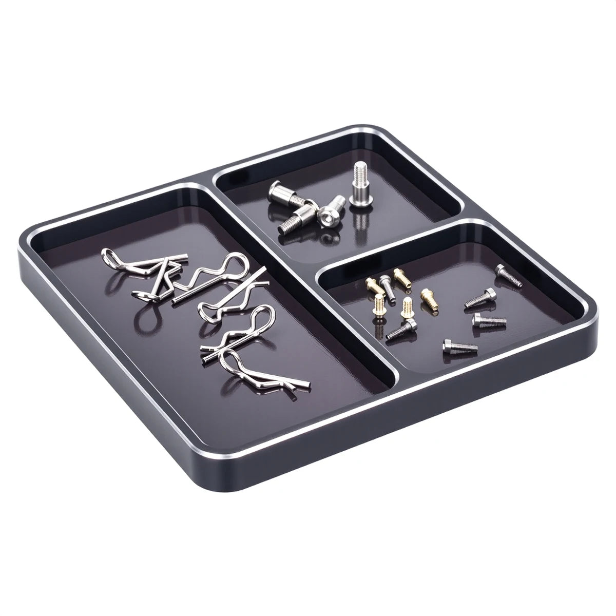 Magnetic Aluminium Screw Tray, 98*98mm.