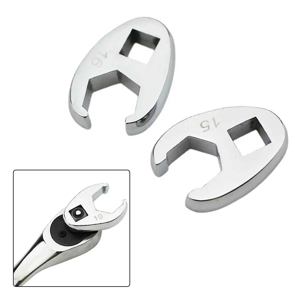 10Pcs 3/8Inch Drive Crowfoot Wrench 10mm To 22mm Metric Foot Open End For Torque Wrench Keys Set.