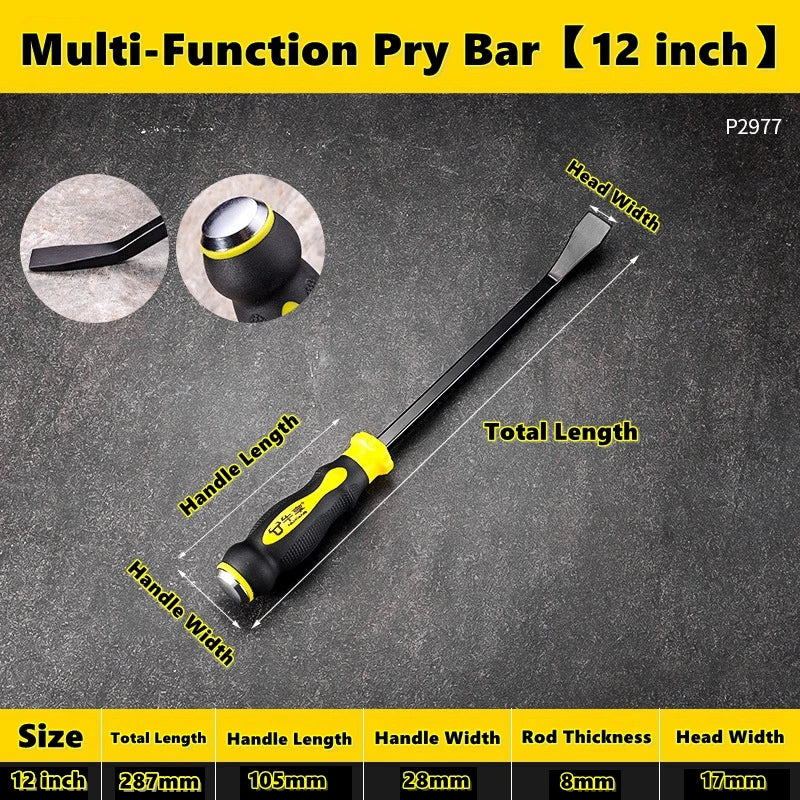 Long Pry Bar 8", 12", 18" & 24" Heavy Duty Pry Bar