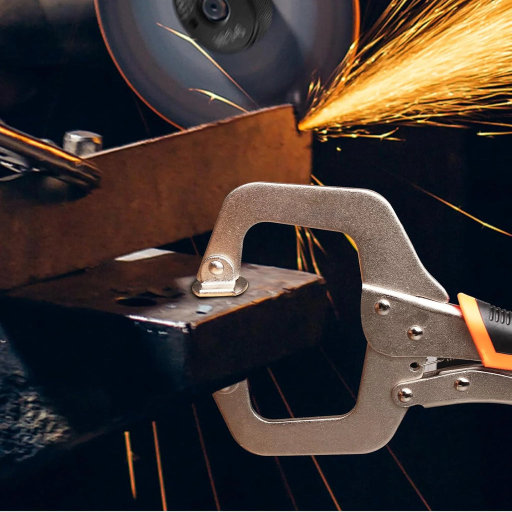3PCS Locking Pliers Set – Curved Jaw, Long Nose & C-Clamp Carbon Steel Welding & DIY Tool Kit