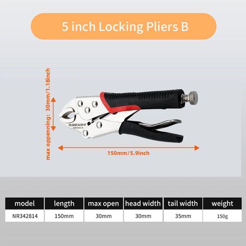 Heavy Duty Locking Pliers – Multifunctional Alloy Steel Grip Tool with Adjustable Jaw for Electrical & Workshop Use