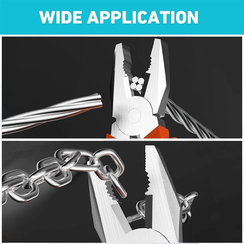 6" & 8" Heavy Duty Wire Pliers – Large Opening Multifunction Cutting, Twisting & Gripping Tool for Electrical & Industrial Use