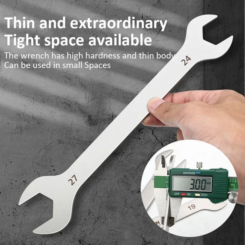 Ultra-thin Open End Wrench Set 6mm to 27mm.