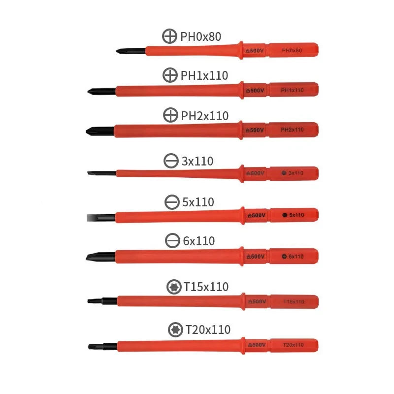 Insulated Screwdriver Set 5–9PCS – Magnetic CR-V Phillips, Torx, Hex & Y-Type Precision Tool Kit
