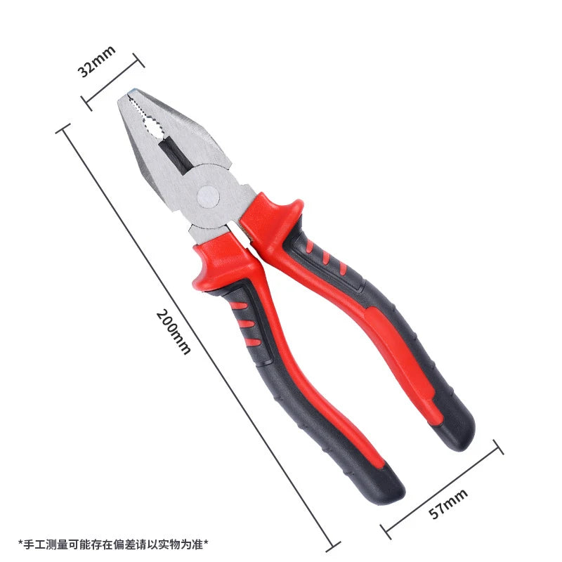 6" & 8" Heavy Duty Wire Pliers – Large Opening Multifunction Cutting, Twisting & Gripping Tool for Electrical & Industrial Use