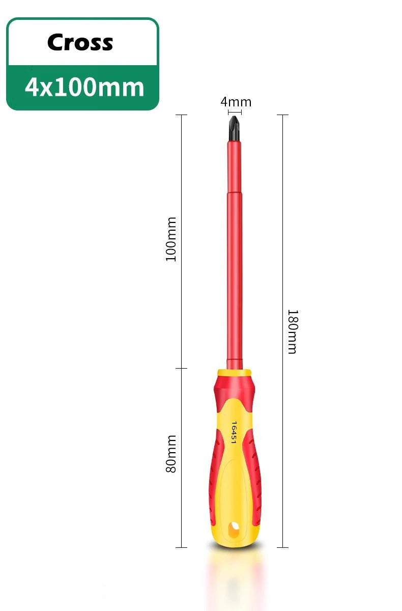 AXE SHAN Insulated Screwdrivers – CR-V Slotted & Phillips Magnetic Drivers for Electrical & Professional Use