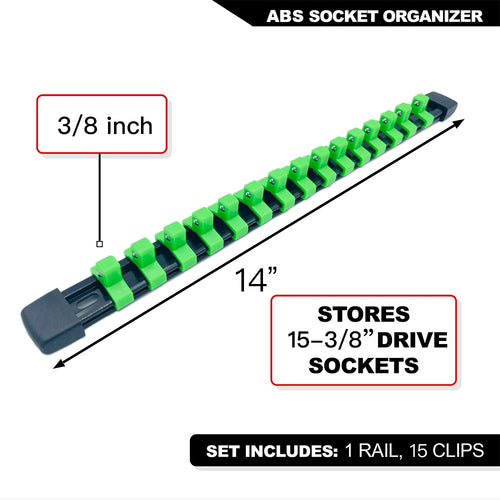 Socket Organizer Set 1/4-Inch 3/8-Inch 1/2-Inch.