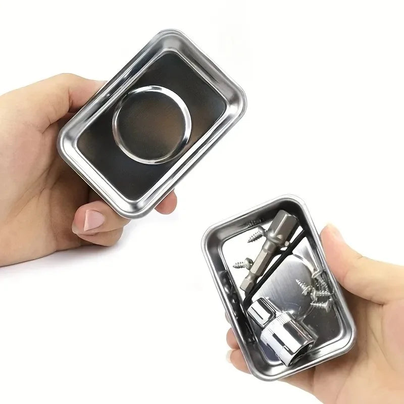 Stainless steel magnetic tray tool parts storage magnetic tool tray