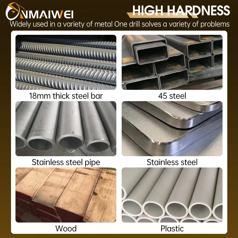 M2 10PC 1-13mm Drill Bits High Strength, Drill Stainless Steel And Other Metals