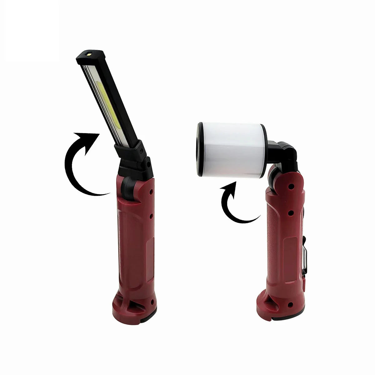 Rechargeable 180° Rotating Foldable Flashlight COB Work Light