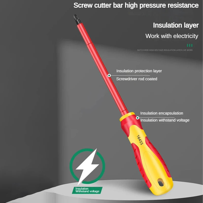 AXE SHAN Insulated Screwdrivers – CR-V Slotted & Phillips Magnetic Drivers for Electrical & Professional Use