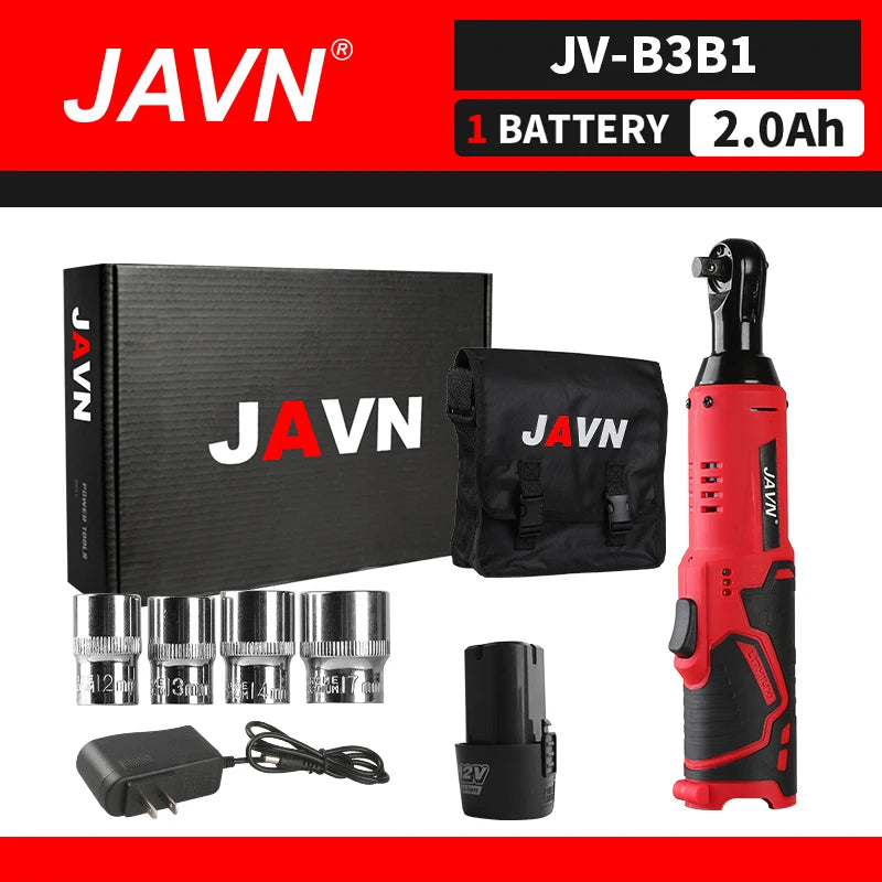 JAVN 12V Cordless Ratcheting Wrench, 45NM 3/8''