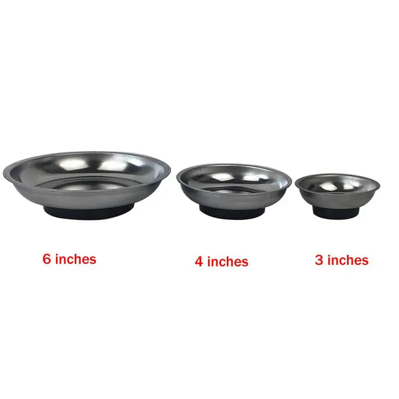 Circular Magnetic Parts Bowl 3"/4"/6" Magnetic Tray Screw Storage.