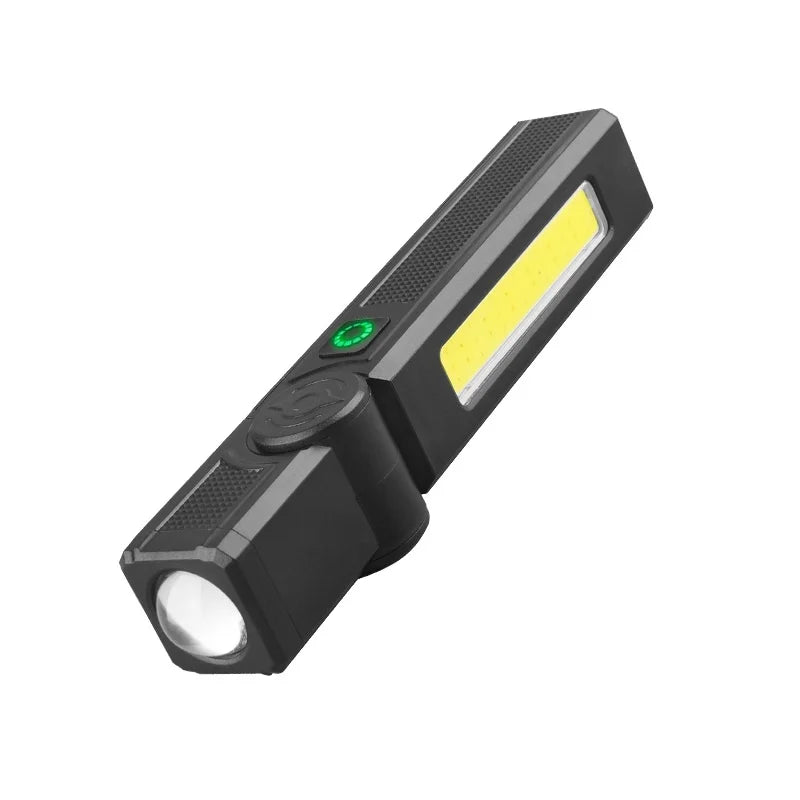 Multifunctional USB Rechargeable Flashlight with Magnet Powerful COB LED Work Light Waterproof Torch