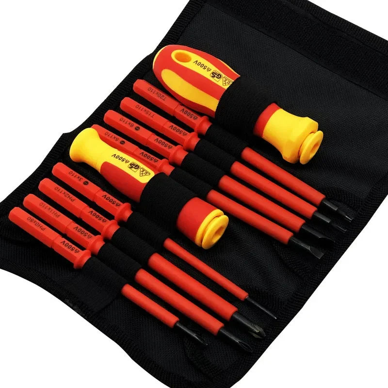 Insulated Screwdriver Set 5–9PCS – Magnetic CR-V Phillips, Torx, Hex & Y-Type Precision Tool Kit