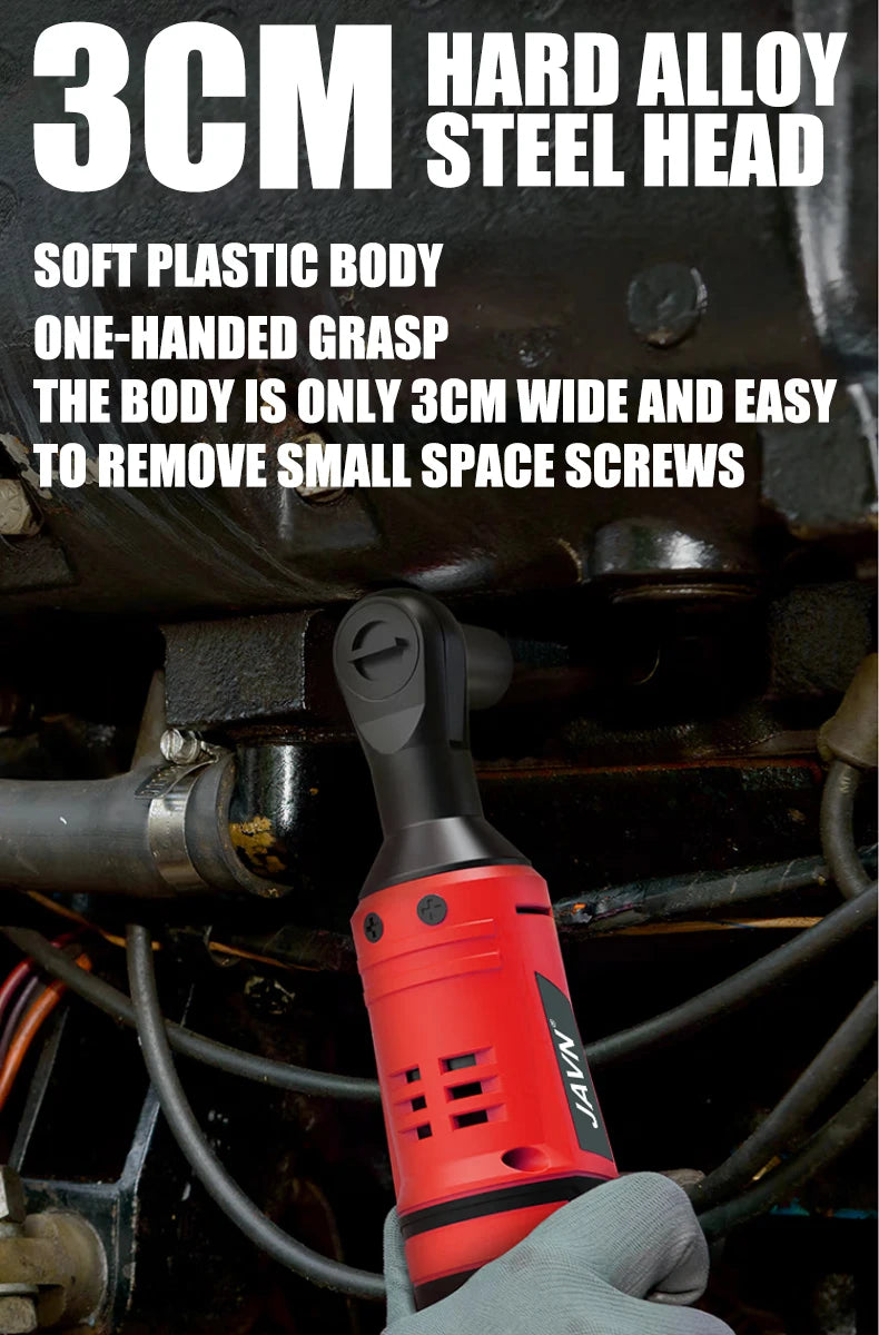 JAVN 12V Cordless Ratcheting Wrench, 45NM 3/8''