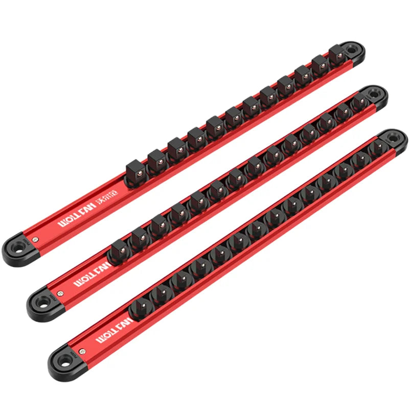 Magnetic Socket Organizer Wall-Mounted Bracket Tool Storage Strip