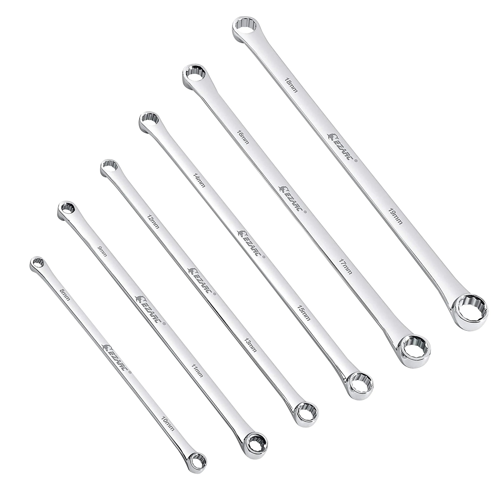 Extra Long Box End Wrench – CR-V Chrome Steel Metric Spanner 8–19mm for Automotive & Heavy-Duty Use