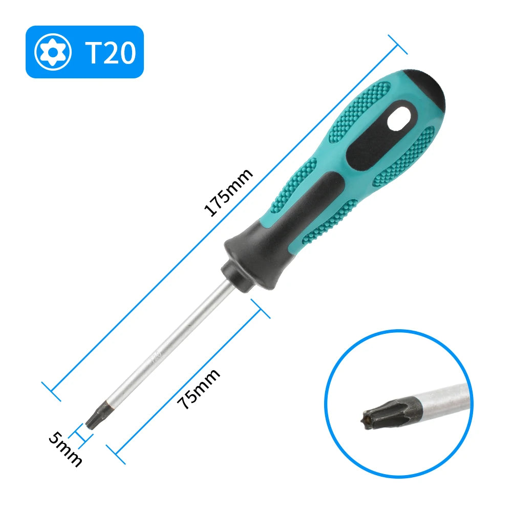 Torx Screwdriver Set T5–T30 Magnetic CR-V Precision Security Repair Tool Kit Electronics